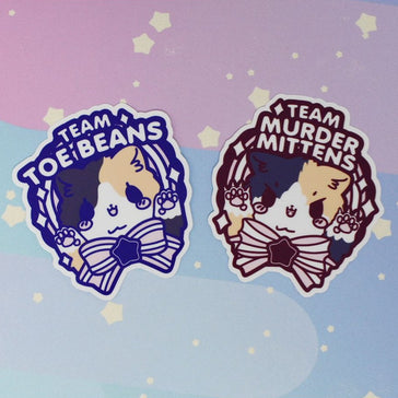 Team Toe Beans/Murder Mittens Stickers - Kittynaut