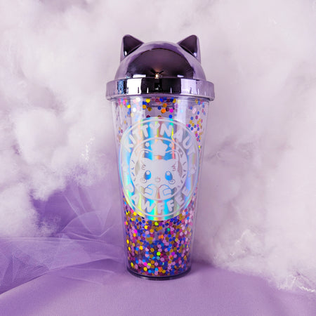 Kittynaut Pawfee Tumbler -- Metallic Black