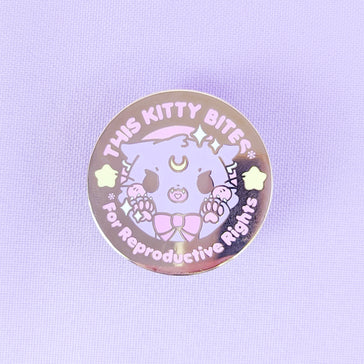 Bite for Rights Kitty -- Fundraiser Enamel Pin