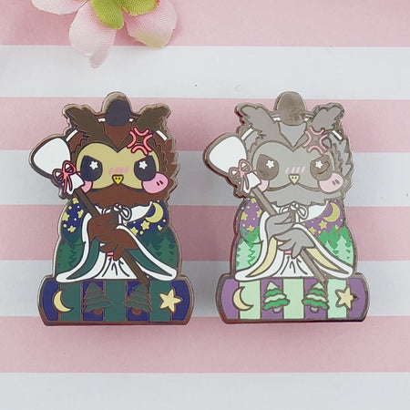 Helper Owl: Girl's Day Animal Enamel Pins - Kittynaut