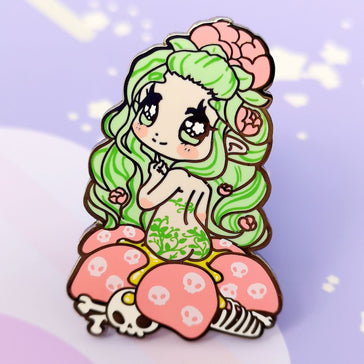 Monster Girls -- Summer Carnivorous Plant -- Hard Enamel Pin - Kittynaut