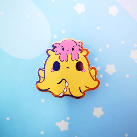Octopus + Crab -- Hard Enamel Pin -- Favorite Snacks Collection - Kittynaut