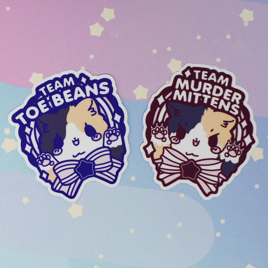 Team Toe Beans/Murder Mittens Stickers - Kittynaut