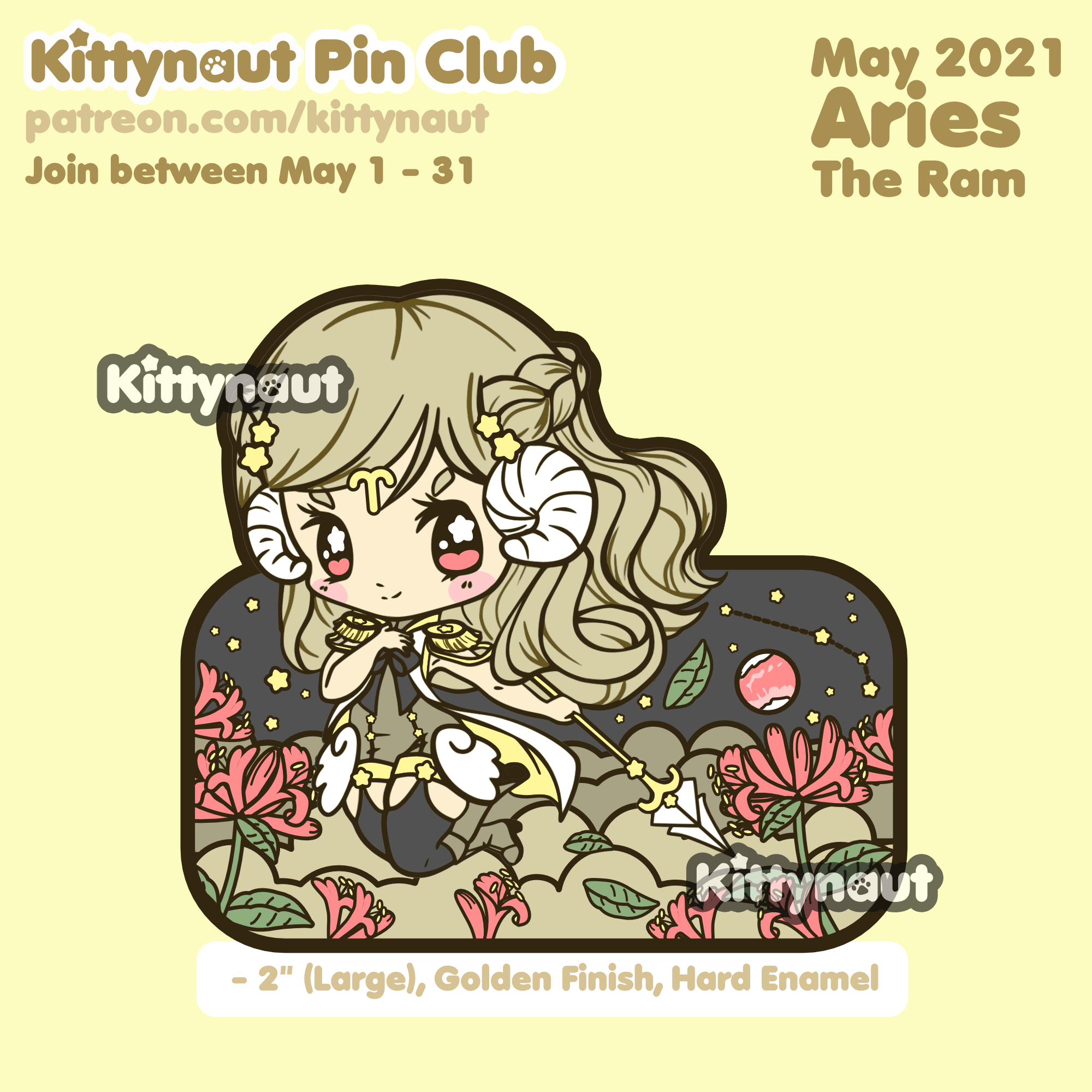 Secret Shop - May 2021 - Aries -  Hard Enamel Pin